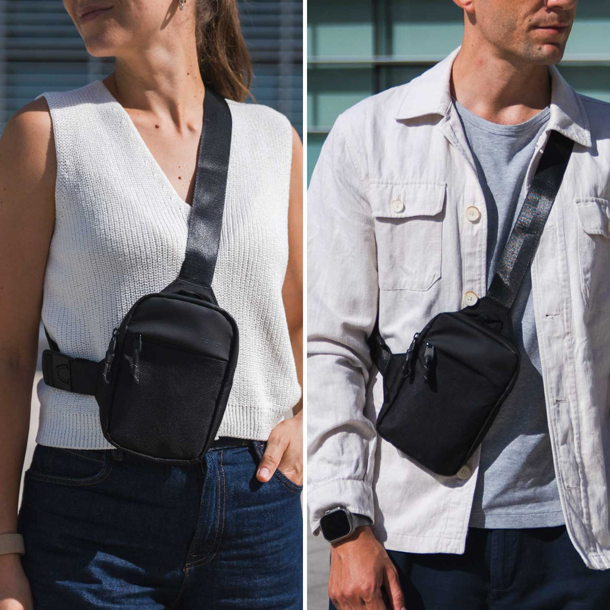 Premium crossbody-taske – vandafvisende og tyverisikret