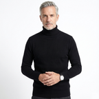 Monte Carlo Premium Rullekravebluse til mænd – Finmasket bluse med høj hals