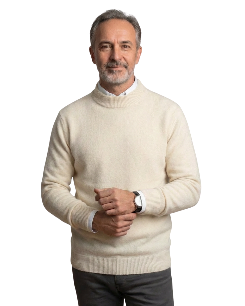 Blød og behagelig sweater med rund hals - Blød strikket sweater med rund hals