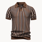 Kron | Stribet strikket polo