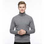 Monte Carlo Premium Rullekravebluse til mænd – Finmasket bluse med høj hals
