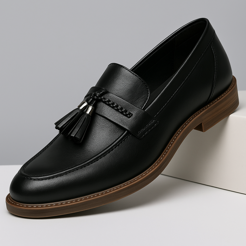Læderloafers med kvaster
