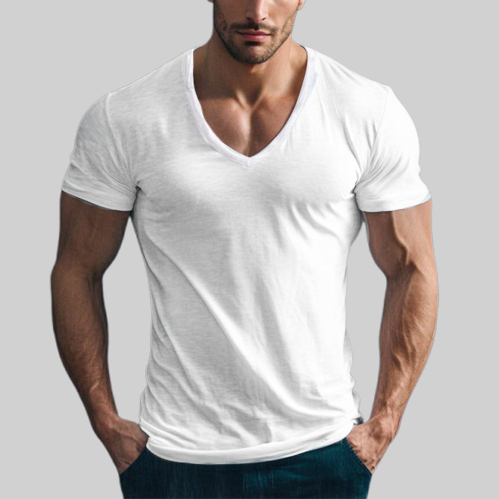 Calvin | Tidsløs T-shirt med V-udskæring