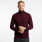 Monte Carlo Premium Rullekravebluse til mænd – Finmasket bluse med høj hals