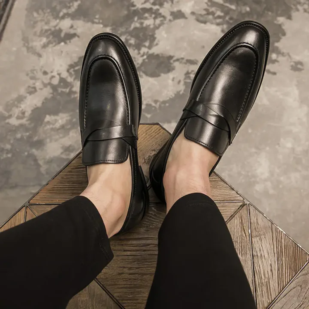 Elegante læderloafers