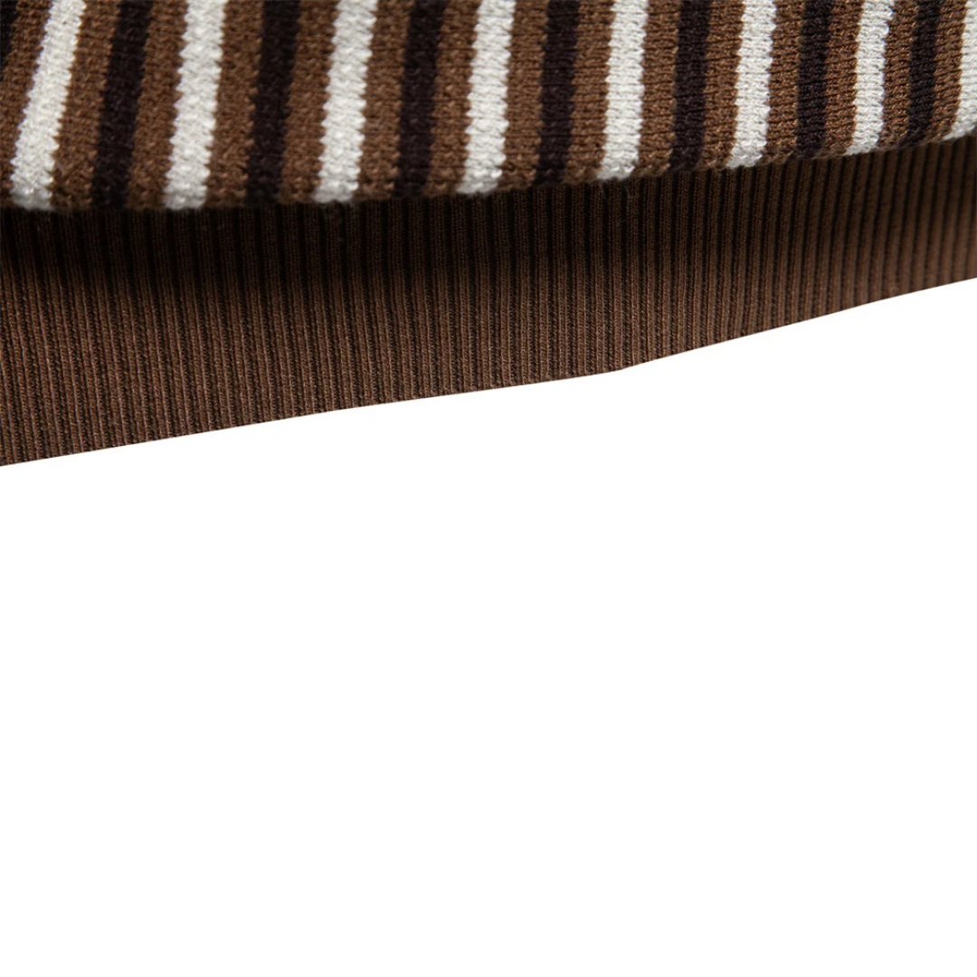 Kron | Stribet strikket polo