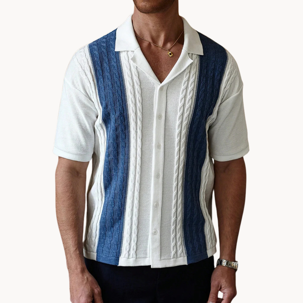 Kron | Stribet panel-shirt