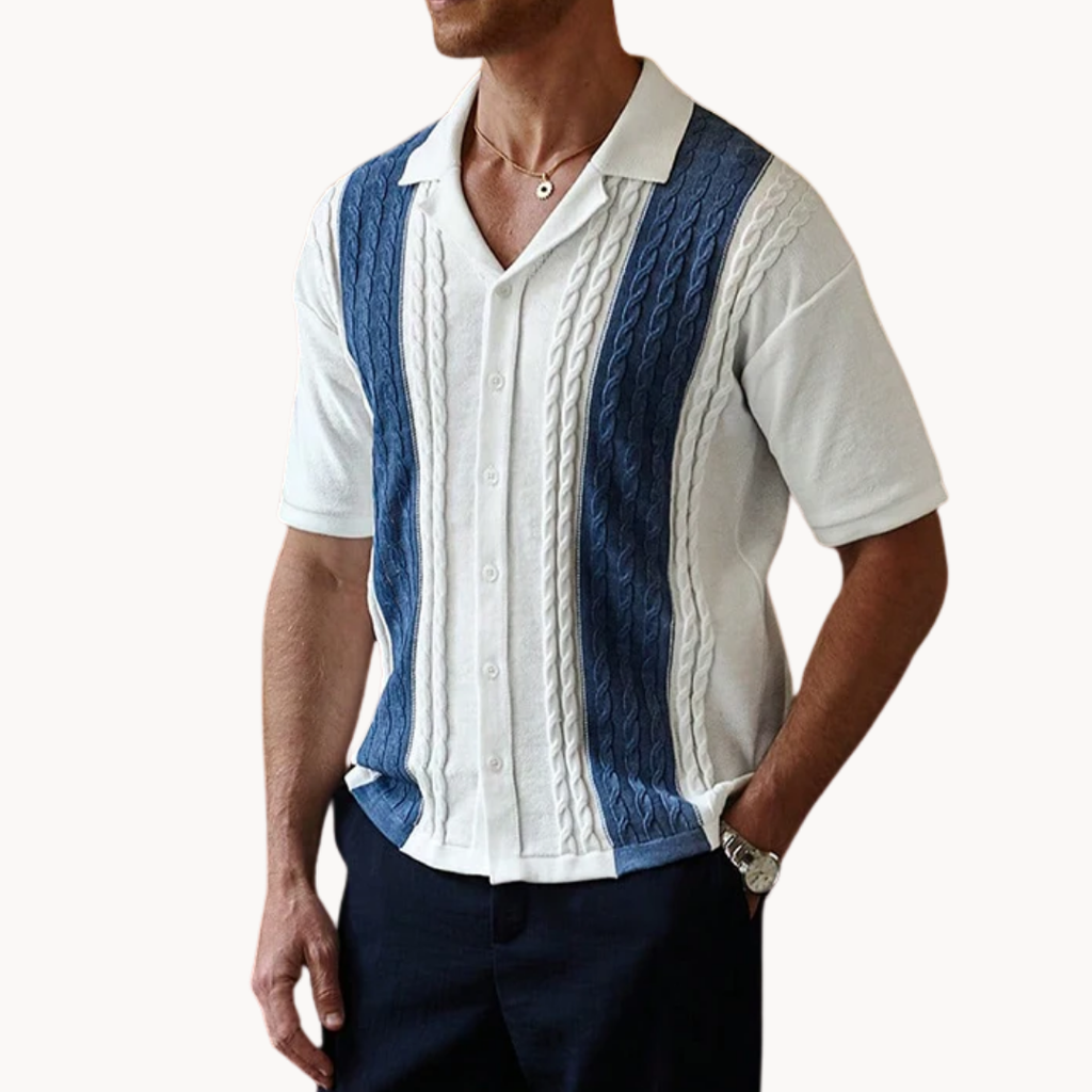Kron | Stribet panel-shirt