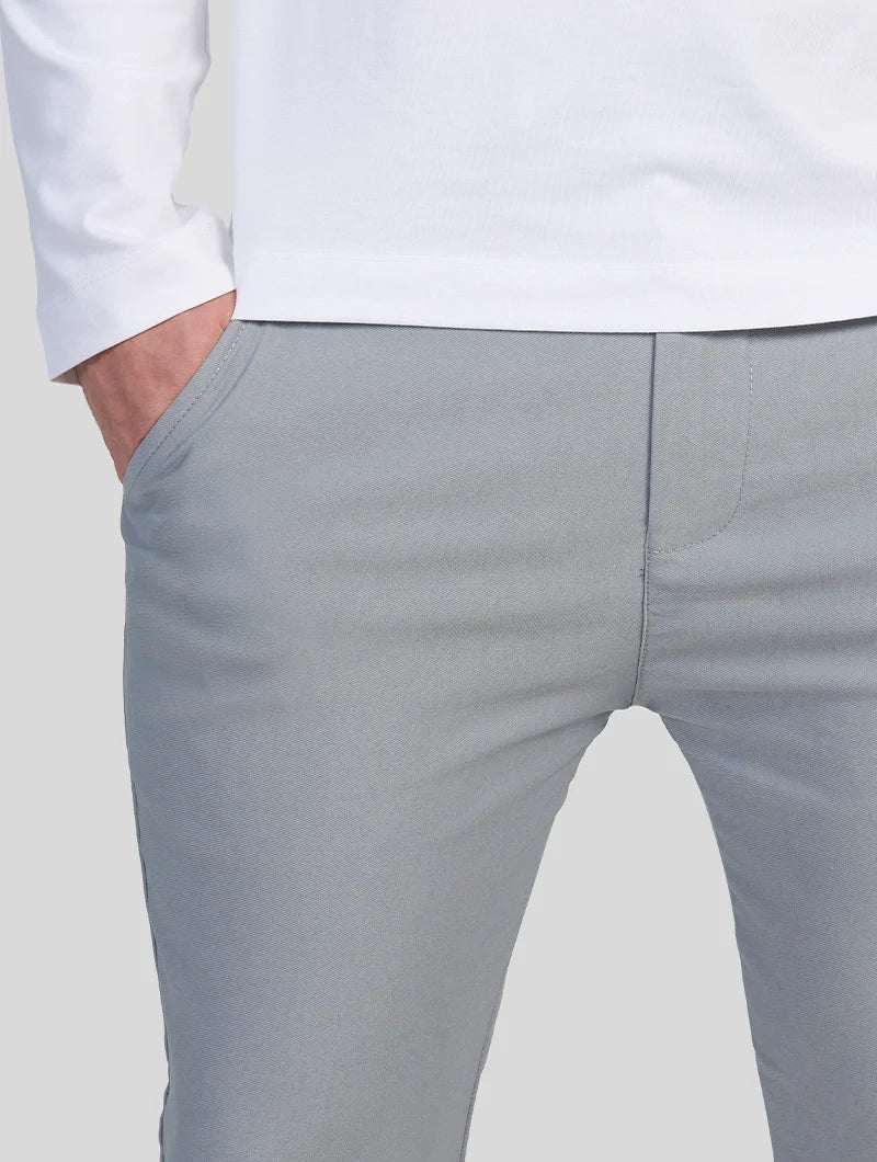 Felix Slim Fit Stretch-bukser til mænd – Lysegrå