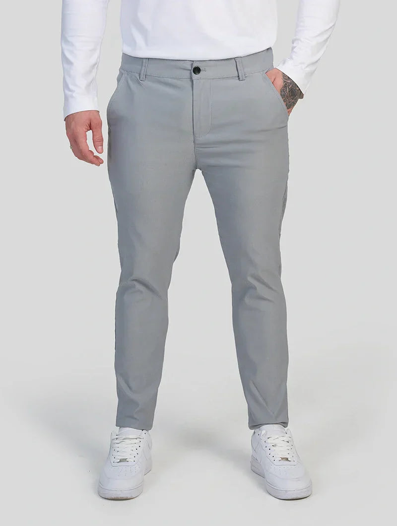 Felix Slim Fit Stretch-bukser til mænd – Lysegrå