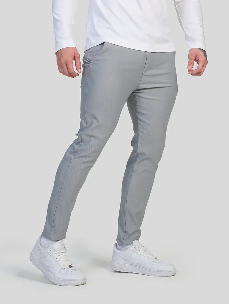 Felix Slim Fit Stretch-bukser til mænd – Lysegrå