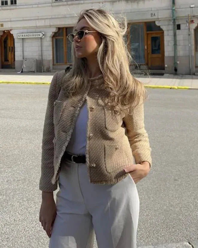Cecilie | Beige Frakke