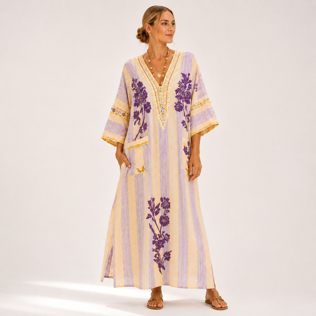 Kaftan Sofia Lilla Floral