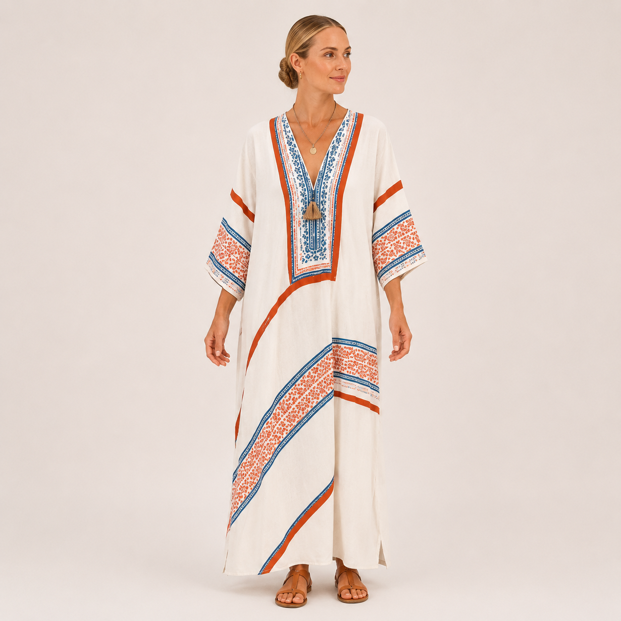 Kaftan Amira Hvid Etno