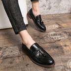 Læderloafers med kvaster