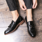 Læderloafers med kvaster