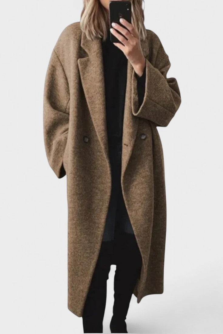 Ditte™ | Lang uldfrakke i tidløst design