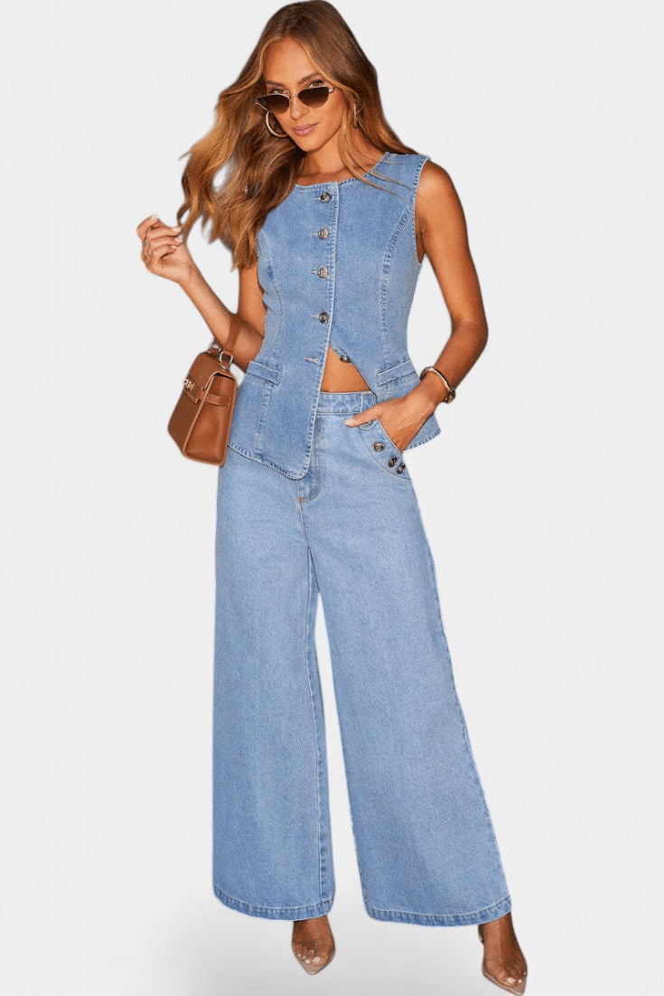 Emma | Denim sæt