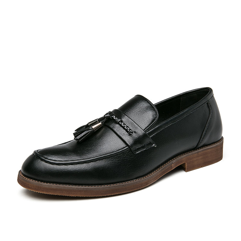 Læderloafers med kvaster
