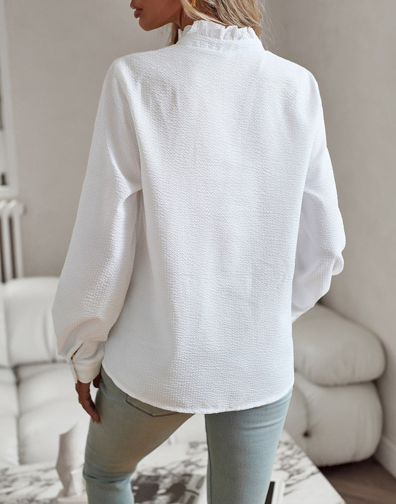 Marya™ - Elegant Bluse med Flæser