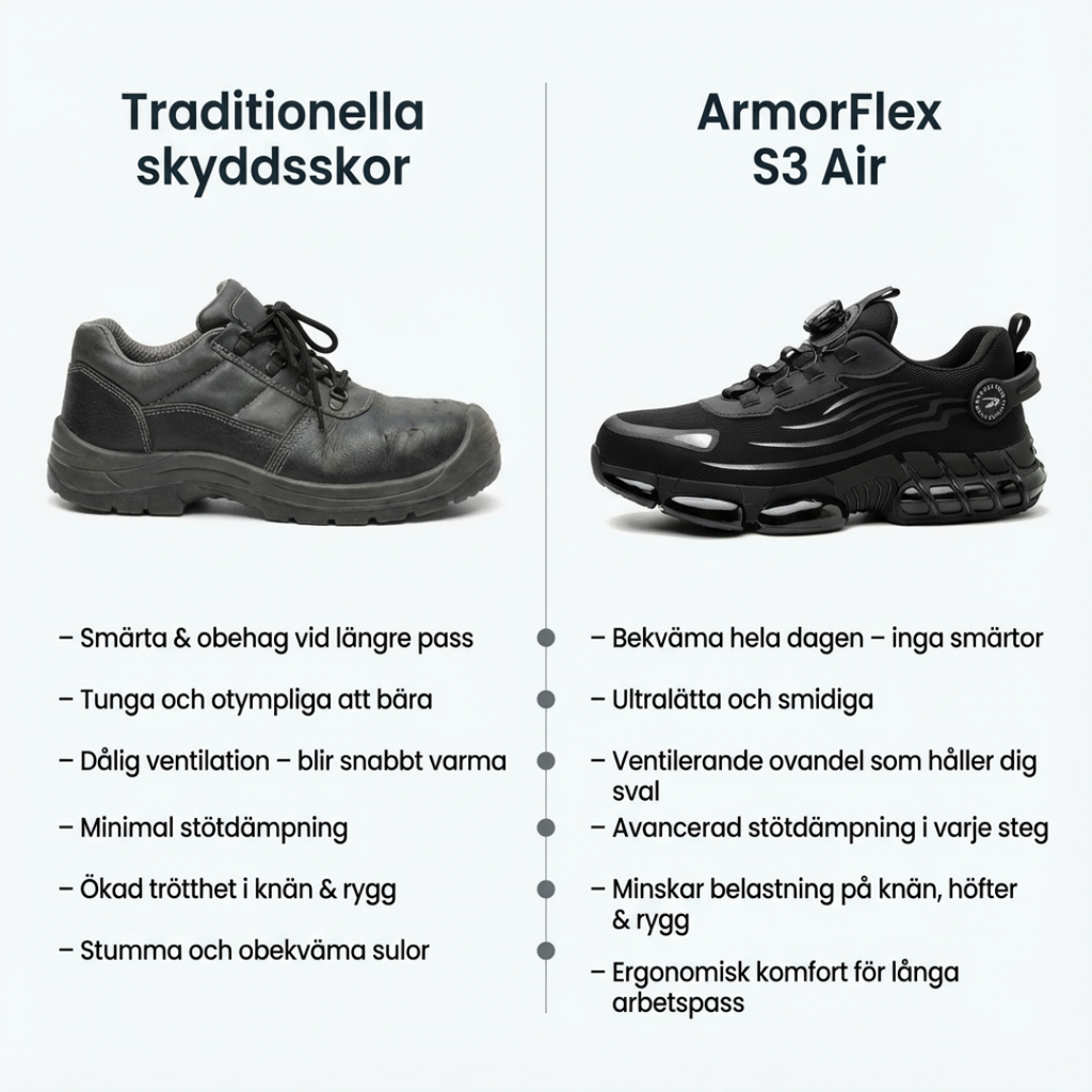 Norillo™ – ArmorFlex S3 Air – Ultralette beskyttelsessko med stålhætte og drejespænde