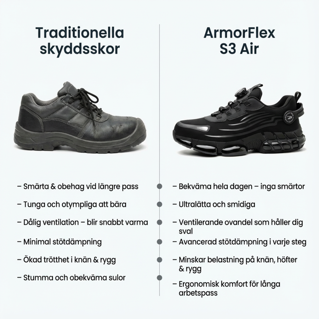 Norillo™ – ArmorFlex S3 Air – Ultralette beskyttelsessko med stålhætte og drejespænde