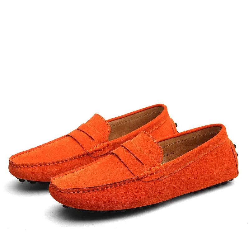 Casual loafers i ruskind