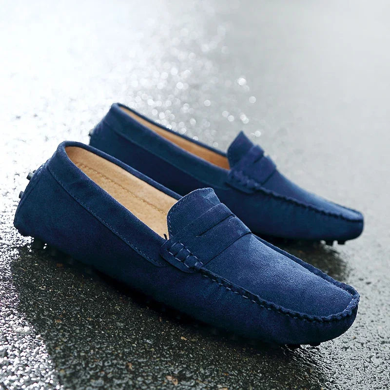 Casual loafers i ruskind