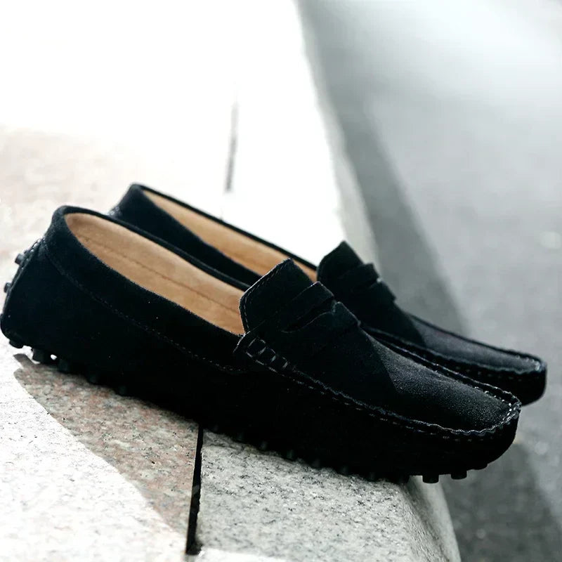 Casual loafers i ruskind
