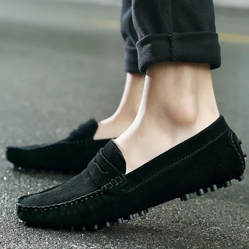 Casual loafers i ruskind