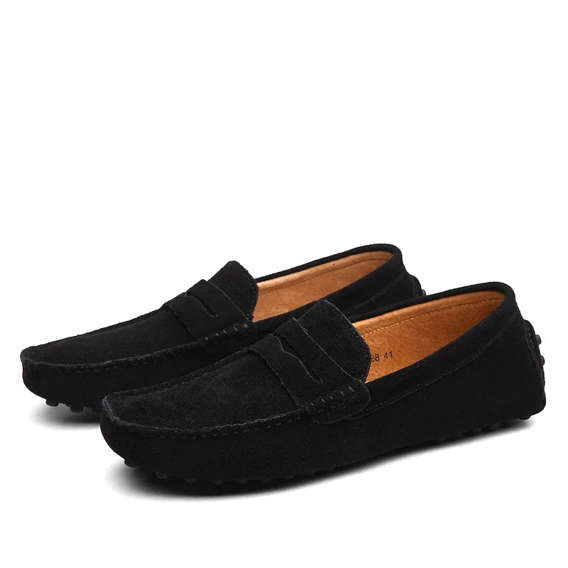 Casual loafers i ruskind