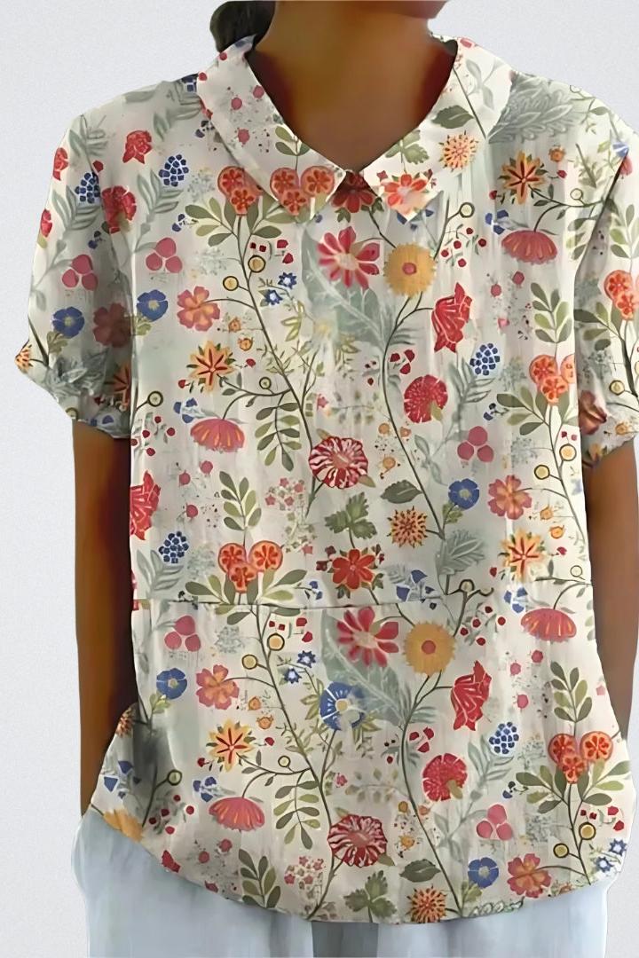 Selma | Blomstret bluse