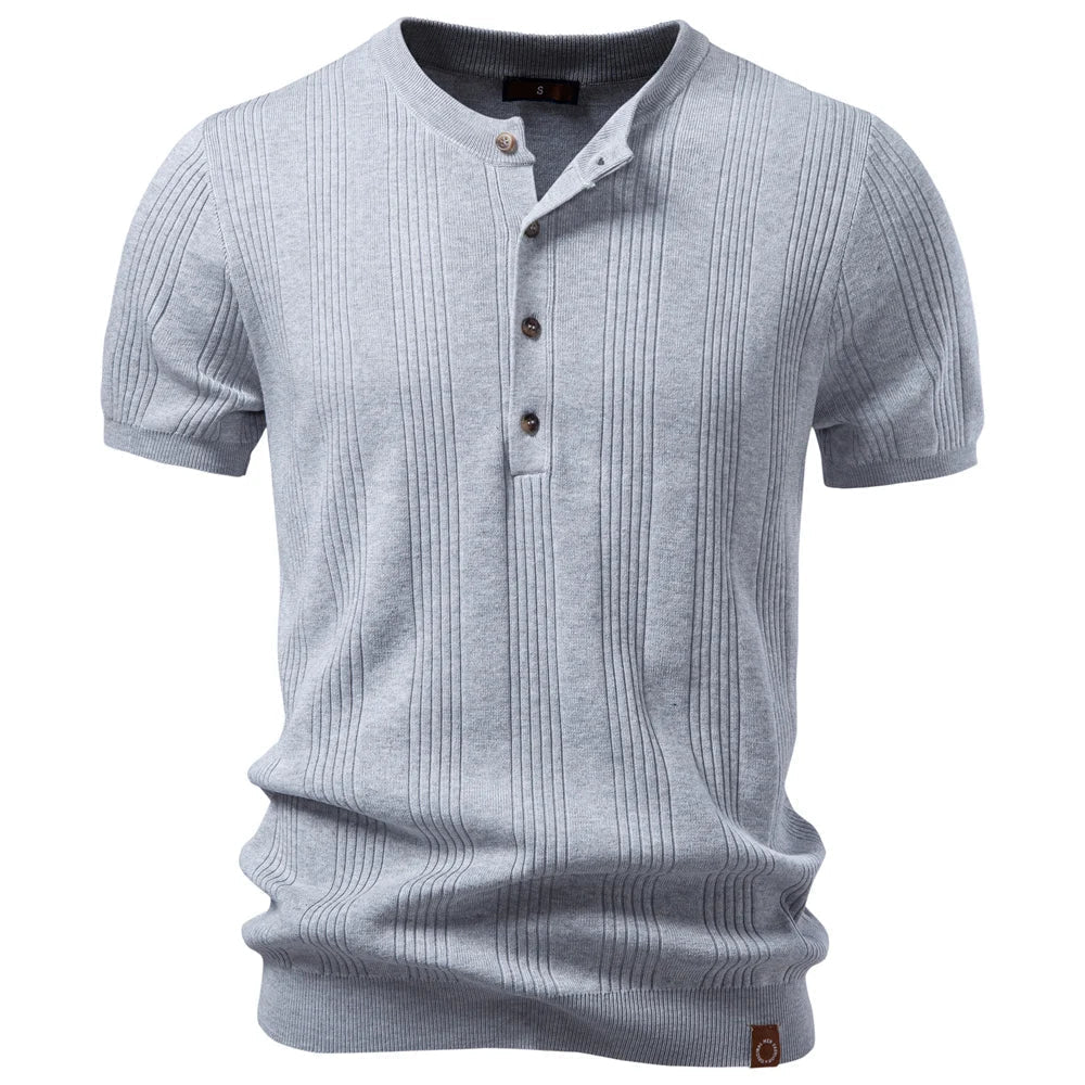 Kron | Geribde Henley-polo