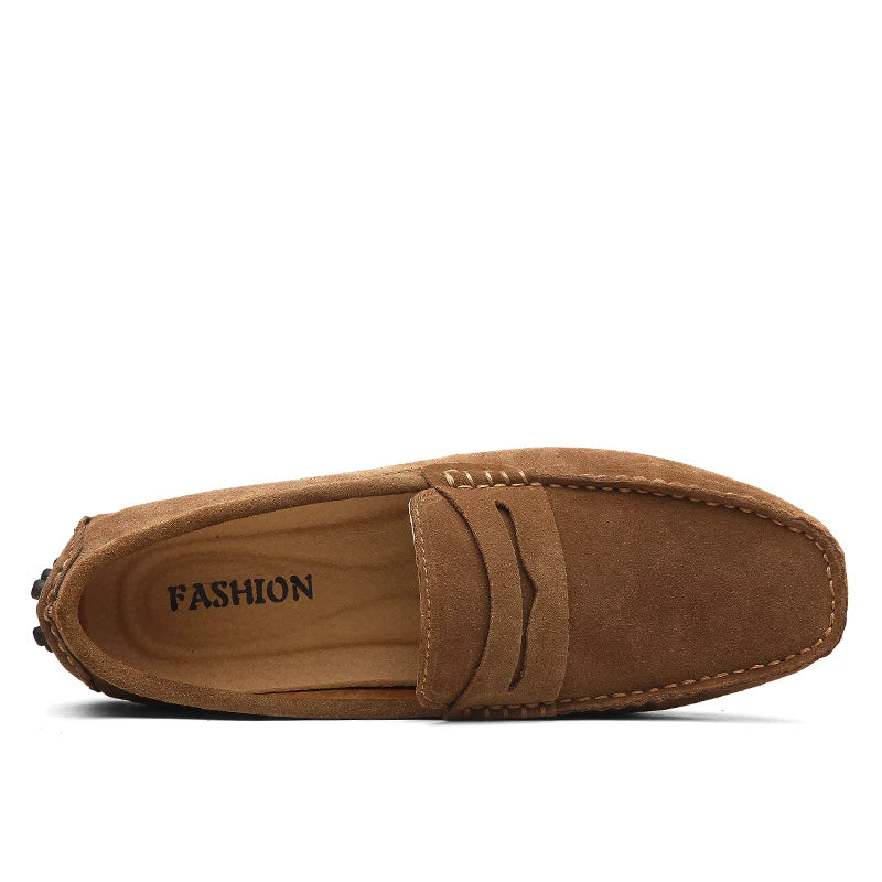 Casual loafers i ruskind