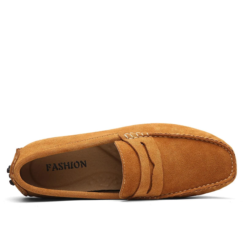 Casual loafers i ruskind