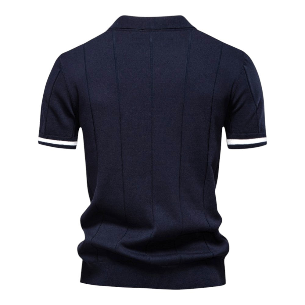 Tobias | Vertikal strikket polo