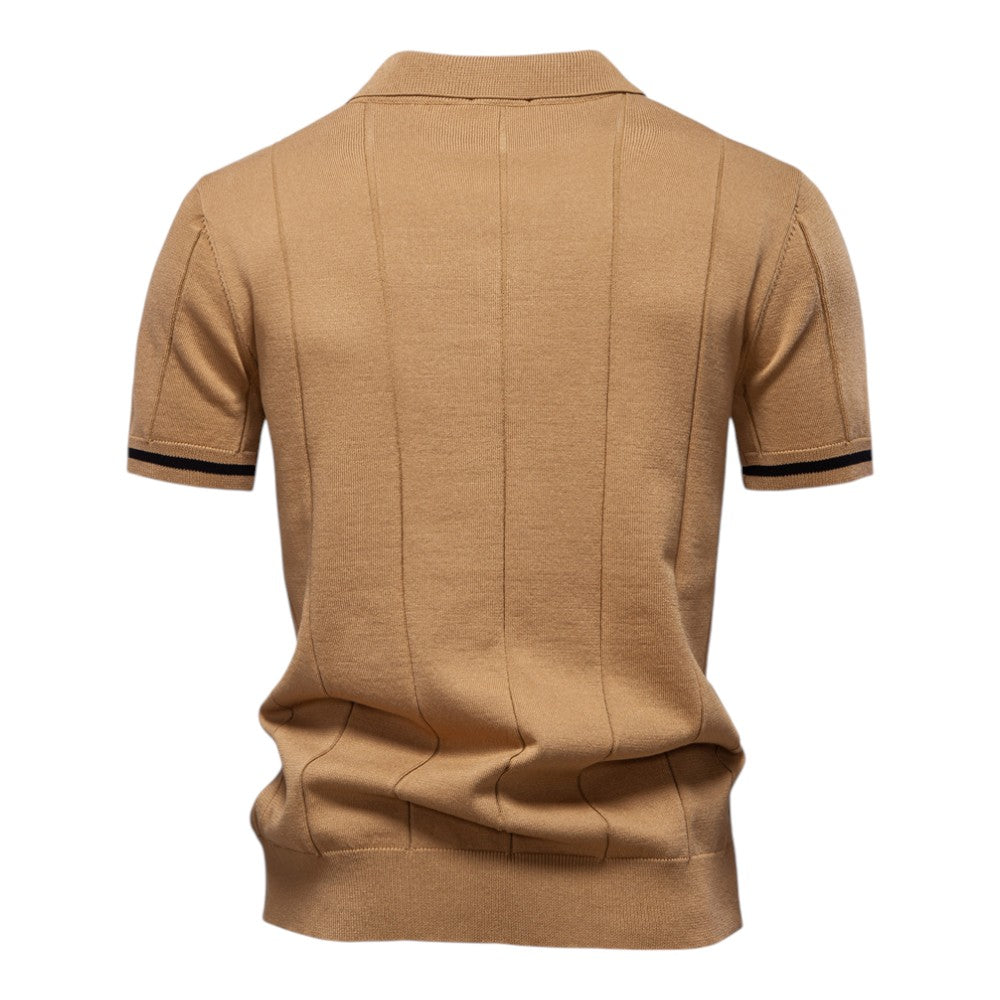 Tobias | Vertikal strikket polo