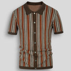 Armand | Stribet strikket polo