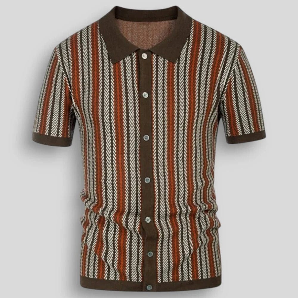 Armand | Stribet strikket polo
