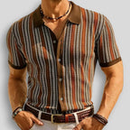 Armand | Stribet strikket polo