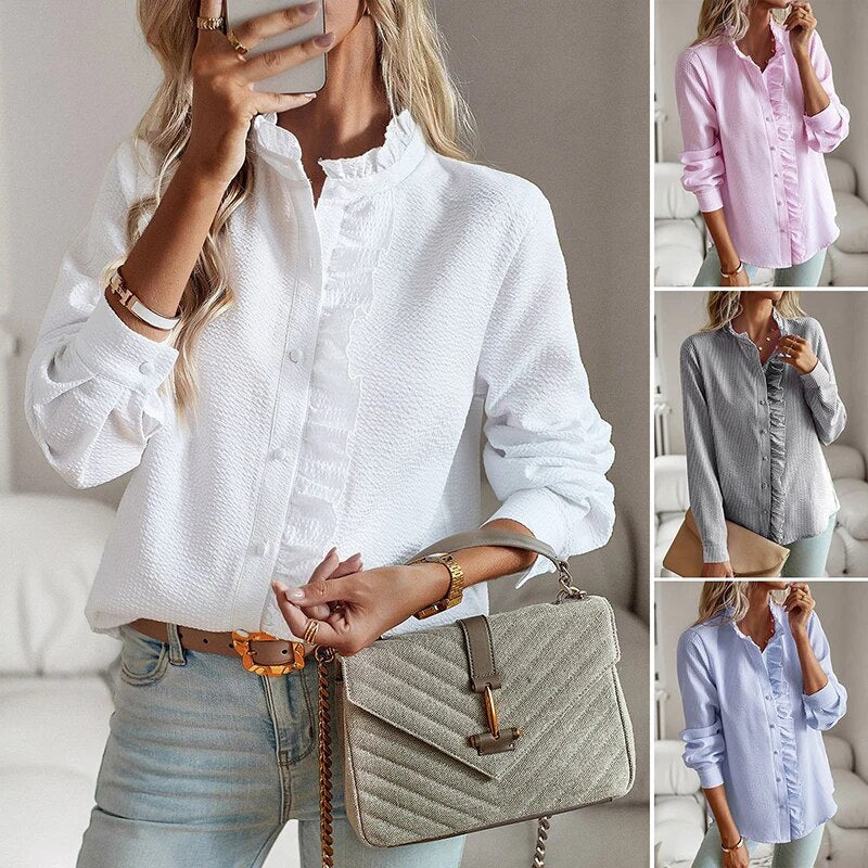 Marya™ - Elegant Bluse med Flæser