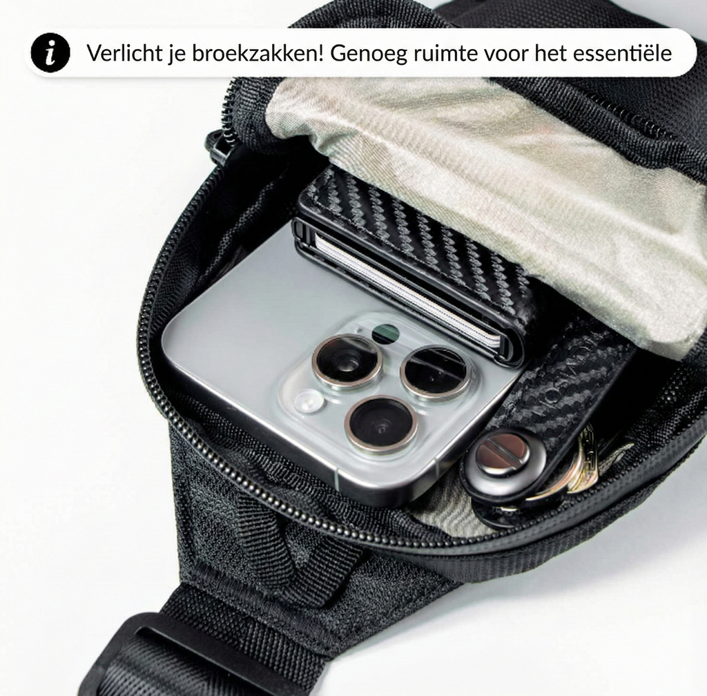 Premium crossbody-taske – vandafvisende og tyverisikret
