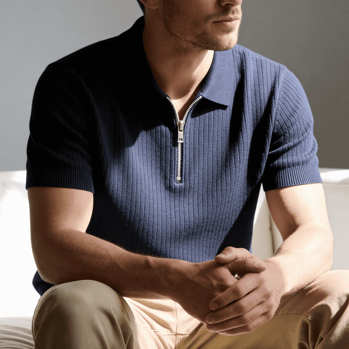 De Matteo Swiss Knit Polo